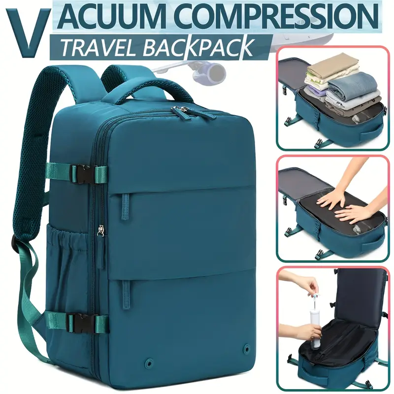Ryanair Approved Vacuum Compression Travel Bag - 40.01x19.99x24.99 cm Large Capacity Backpack with 2 Compartments, Durable Nylon, Multiple Colors: Black, Brown, Blue, Green. Suitable for Men and ... Ryanair Approved Vacuum Compression Travel Bag - 40.01x19.99x24.99 cm Large Capacity Backpack with 2 Compartments, Durable Nylon, Multiple Colors: Black, Brown, Blue, Green. Suitable for Men and ...