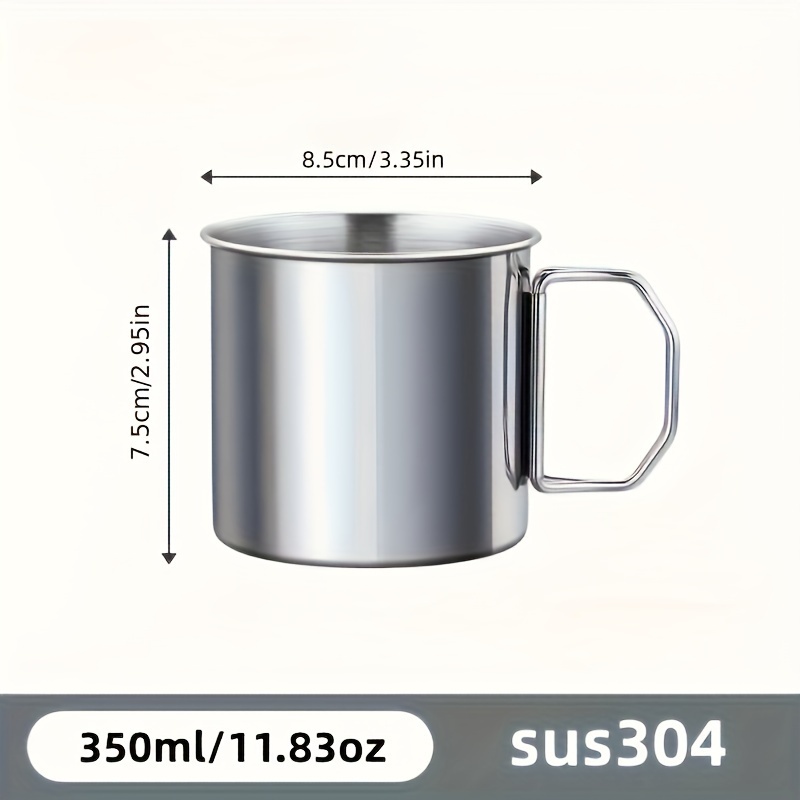 E-shop Edelstahl Faltbarer Wasser- & Kaffeetasse - , Mehrzweckbecher für Outdoor-Camping, Picknicks und Wandern, 304, Outdoor-Camping, Reisebecher