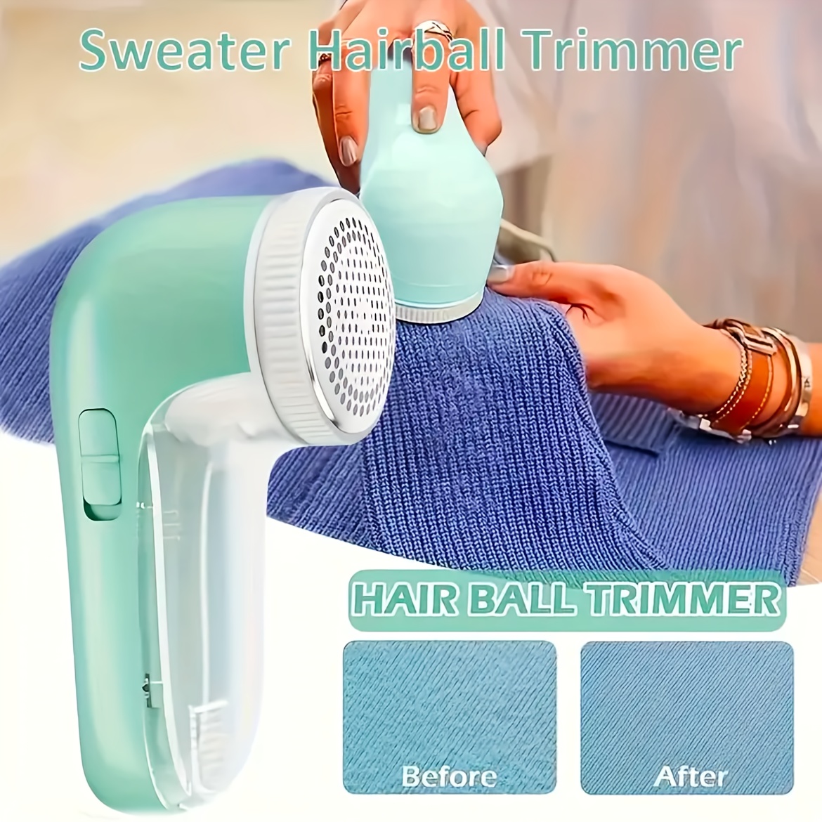 

Portable Fabric Shaver, Usb-powered Lint Remover For Clothes/sofa/blanket, 3-blade Electric Fuzz Trimmer, No Charging Required, Home Cleaning Tool, Ideal Gift For Women/men, Green & Pink