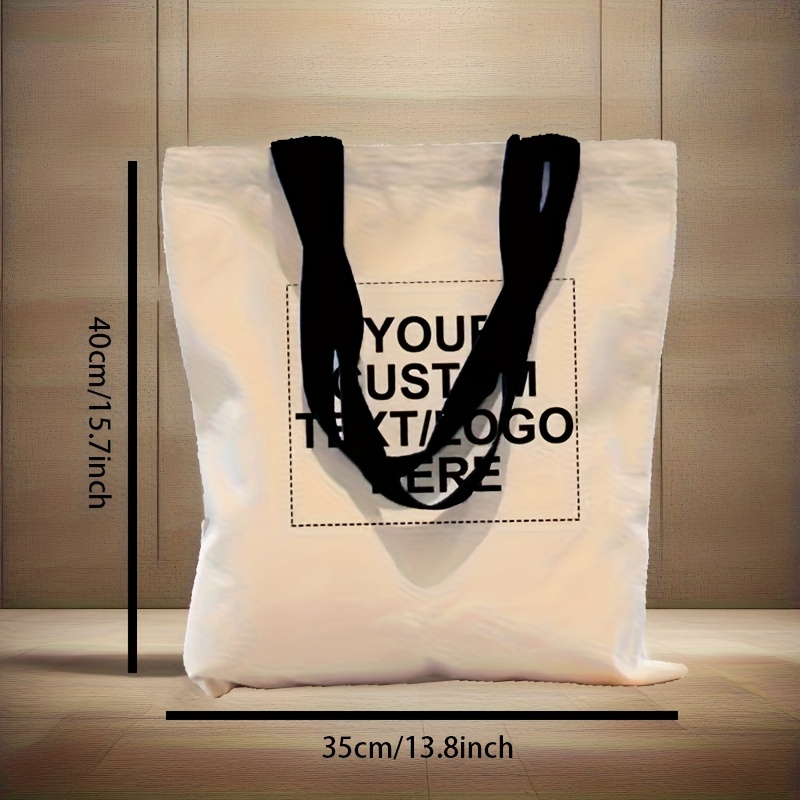 TEMU Gift For Her/him Customizable Canvas Tote Bags In Sets Of 10, 30, Or 50, Featuring Vibrant Handles. Perfect For , Personalized Gifts, And Event