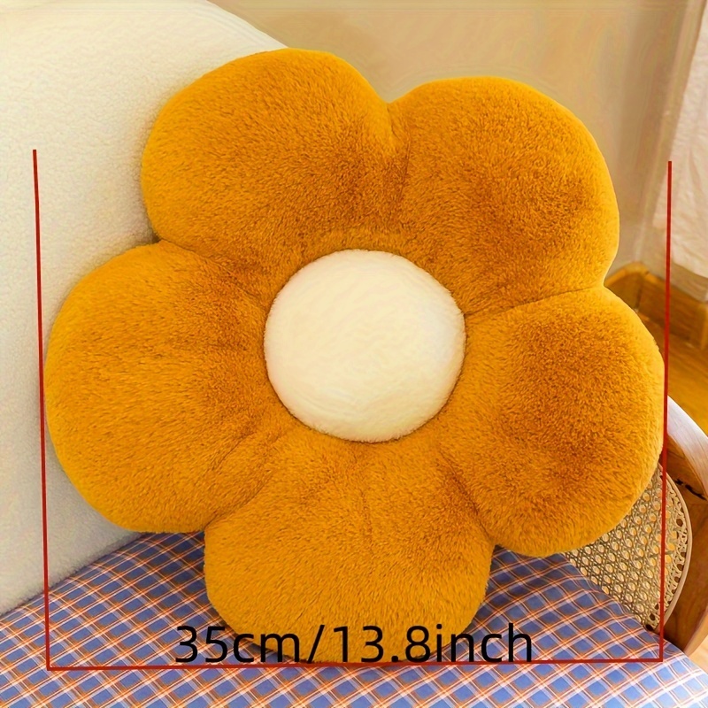 TEMU Charming Sunflower Cushion - Soft Polyester Throw Pillow For Living Room, Bedroom & Office Chair Decor