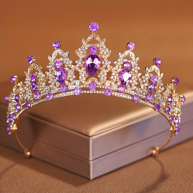 Rhinestone Bridal Crown Headpiece, Elegant Tiara