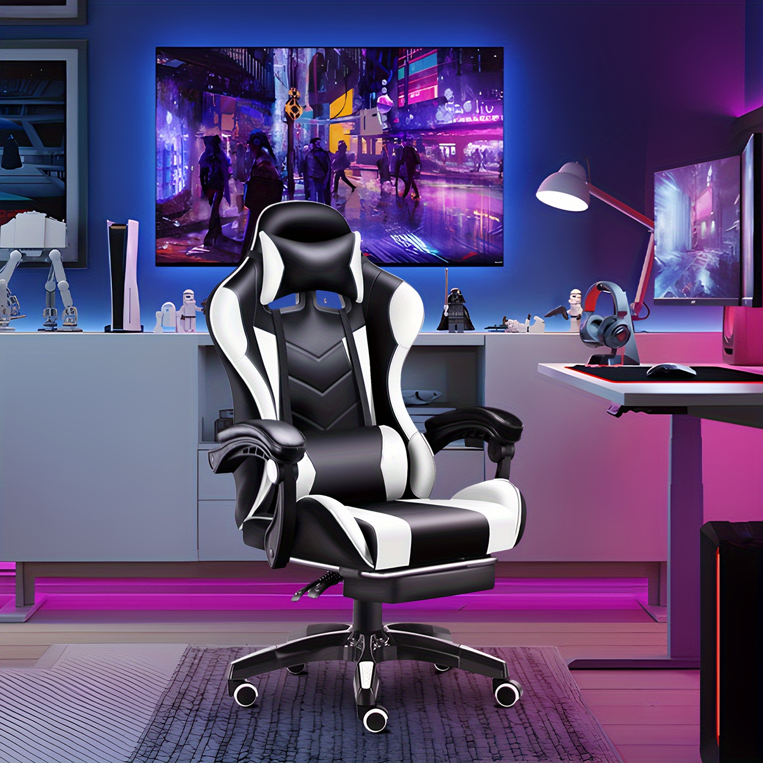 

Black-pink, Black-white, Black-gray, Black-red Gaming Chair, Gamer Chair For Adults Ergonomic Computer Chair For Teens, Pc Office Chair With Lumbar Support