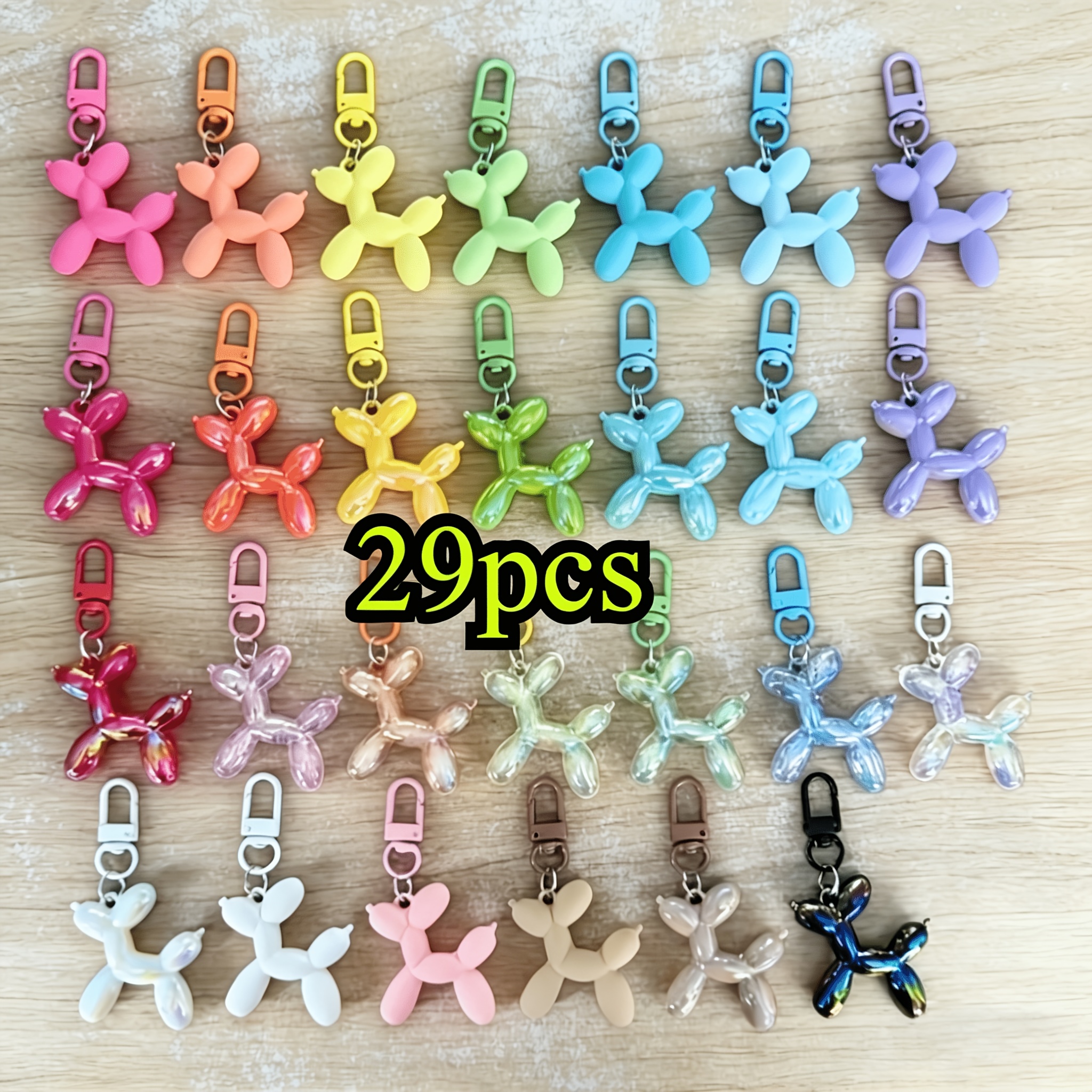 TEMU 29 Smooth Pink Matte Bubble Dog Keychains- Cute Cartoon Animal Keychains, Perfect For Car Keys And Bag Decorations- Unique Gifts Filled With