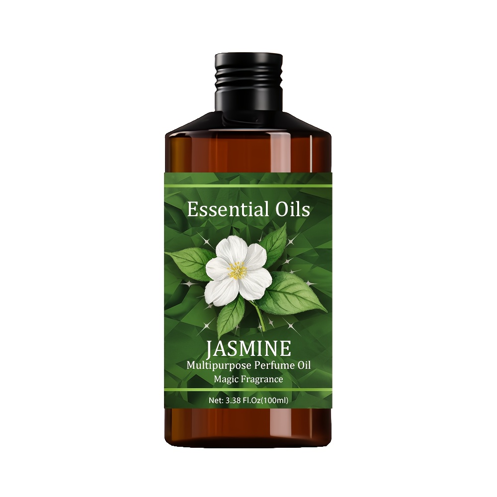 Image of Jasmine Essential Oil - 100ml/ 3.38fl.oz - Perfume Oil - Care Grade For Nail, Hair & Skin Care, Massage, Moisturizing Massage Essential Oil For , , Fragrance Oil
