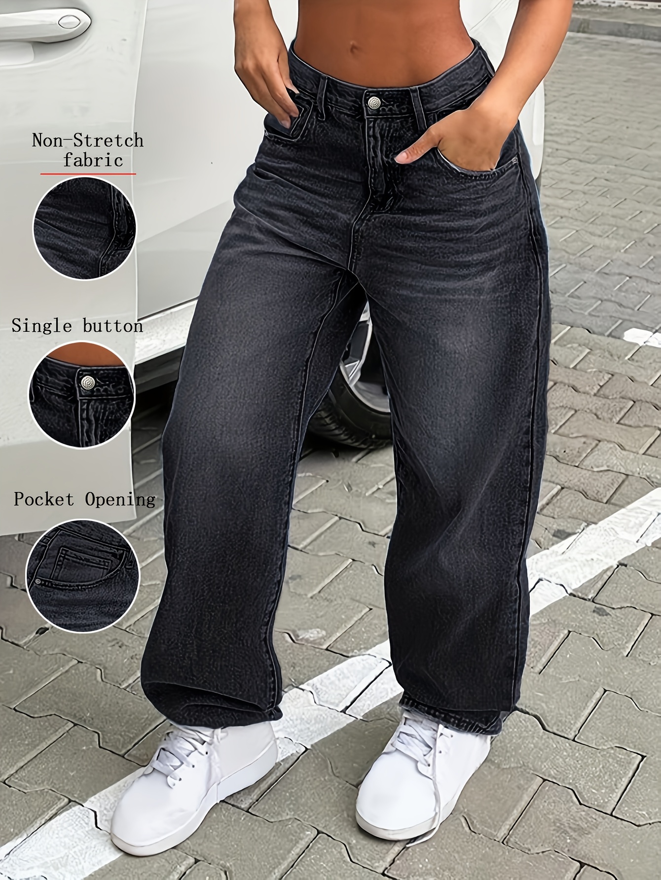 Aesthetic Outfits With Black Jeans Y2k Streetwear Casual Outing