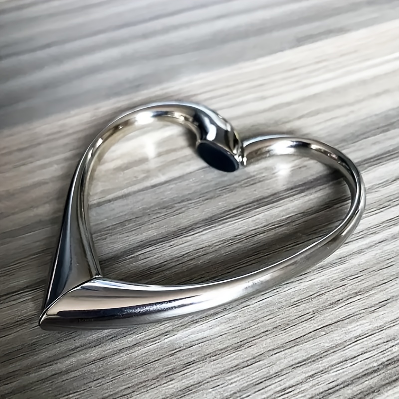 Image of Bohemian Style Alloy Handbag Hook With Rotatable Heart Shape Desk Wallet Hook, Portable Bag Rack, Suitable For Travel And Gifts
