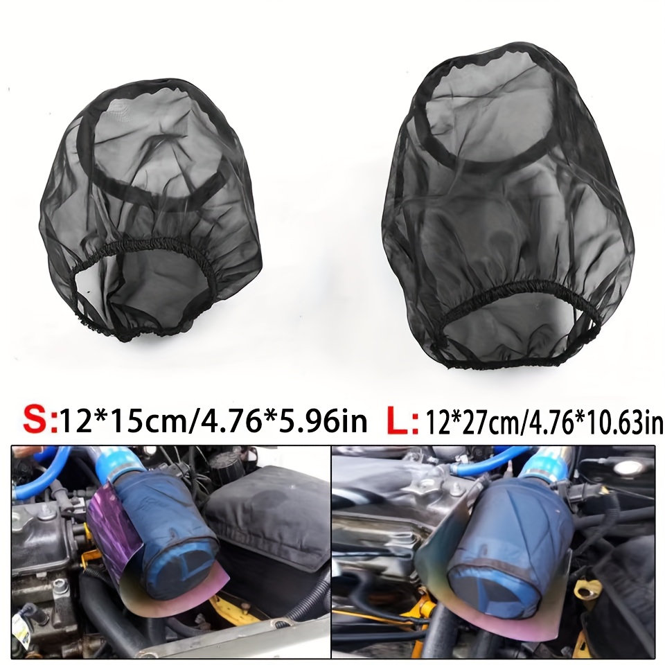 

1pc Universal Waterproof Air Filter Cover, Intake Dustproof Protector, Oil-resistant Polyester Fiber Mesh For Accessories