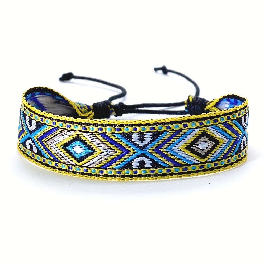 Adjustable Geometric Print Bohemian Men's Bracelet