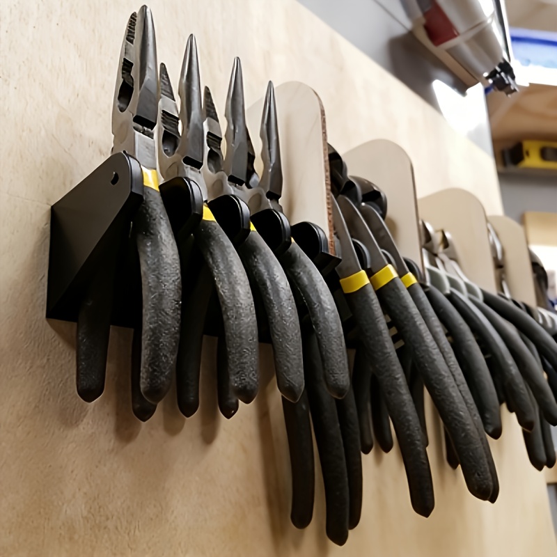 E-shop Schwarzes Wandmontiertes Schraubendreher-Organizer-Regal - Robustes Werkzeugaufbewahrungsregal, Platzsparendes Design, Geeignet für Garage,