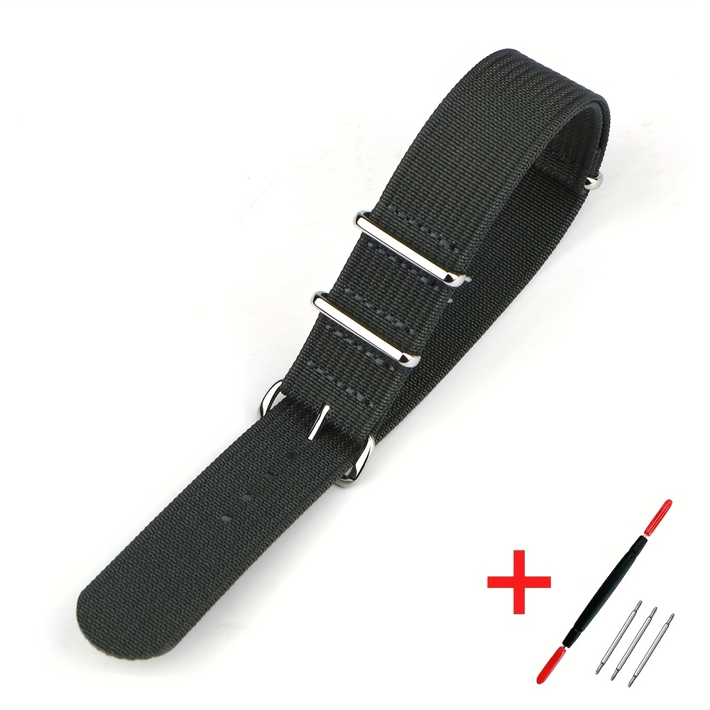 E-shop Neue strukturierte Uhrenarmbänder erhältlich in den Größen 18 mm, 20 mm und 22 mm, hergestellt aus strapazierfähigem Nylon und Ballistikgewebe,