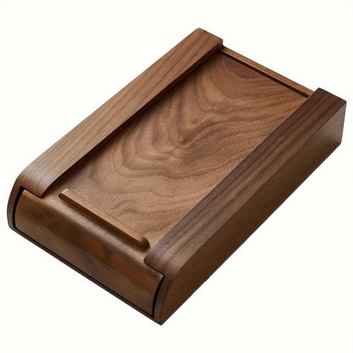 item picture 1pc walnut wood under desk drawer organizer self invisible storage rack with sliding tray for pencils pens and stationery home office desk storage office desk supplies