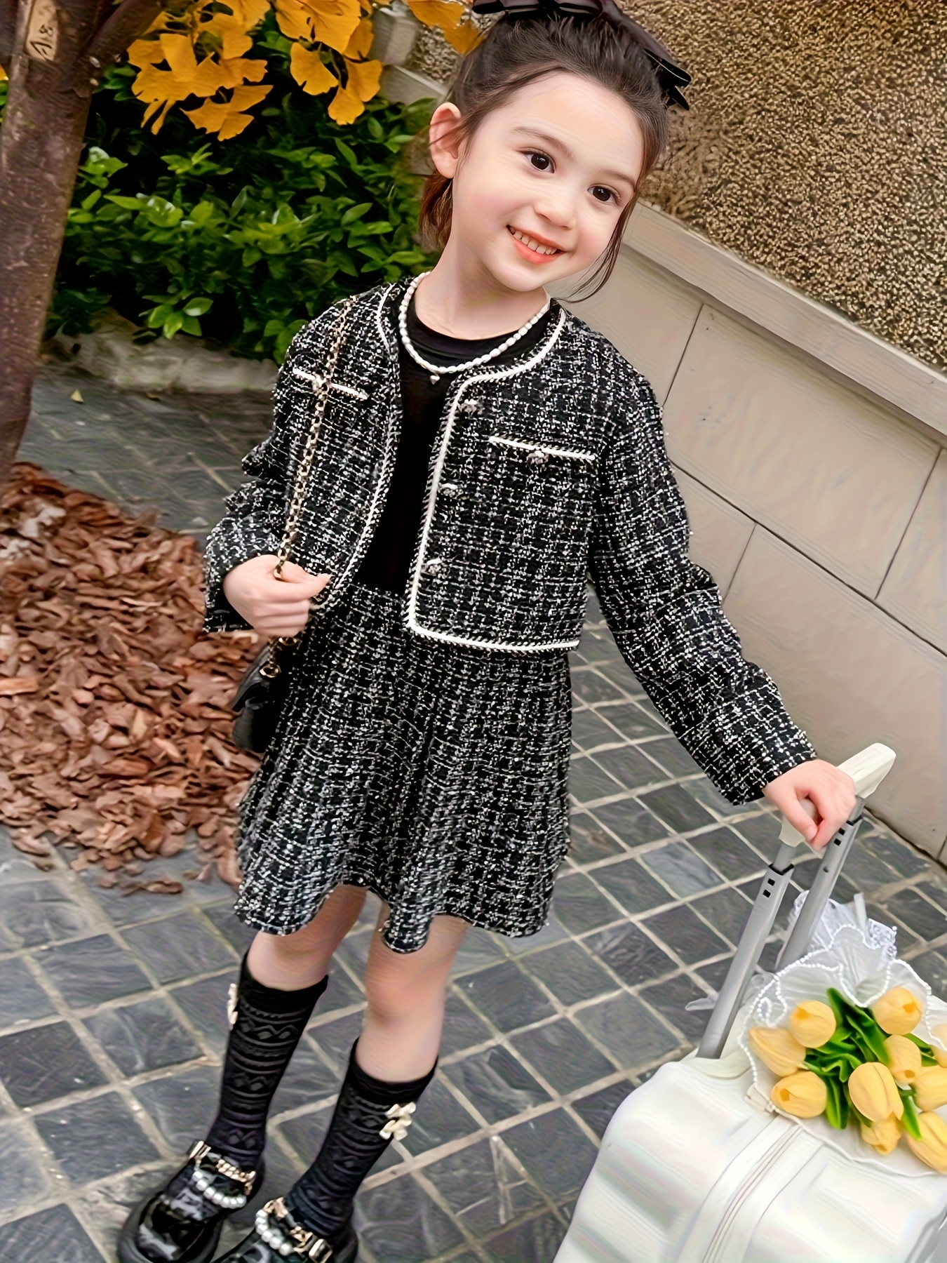 girls dress set fall winter 2025 outfit fall - Temu Denmark