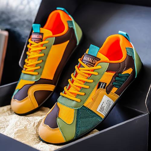 item picture mens lightweight low cut off road running sneakers upper pvc sole all terrain traction suitable for commuting breathable cushioned for outdoor sports and daily wear neutral arch