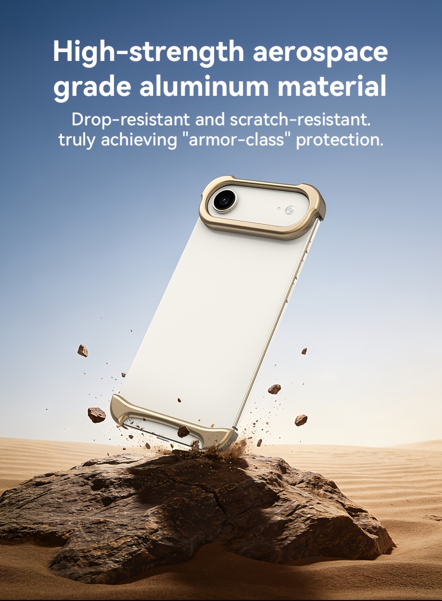 Phone Case: Aluminum SEBS Rubber Metal Bumper Double-layer Arc Case Phone Case for iPhone 17 Pro Max 17 Air Pro Unique Design High-strength Phone Cover Minimalist Case Bare-metal Feel