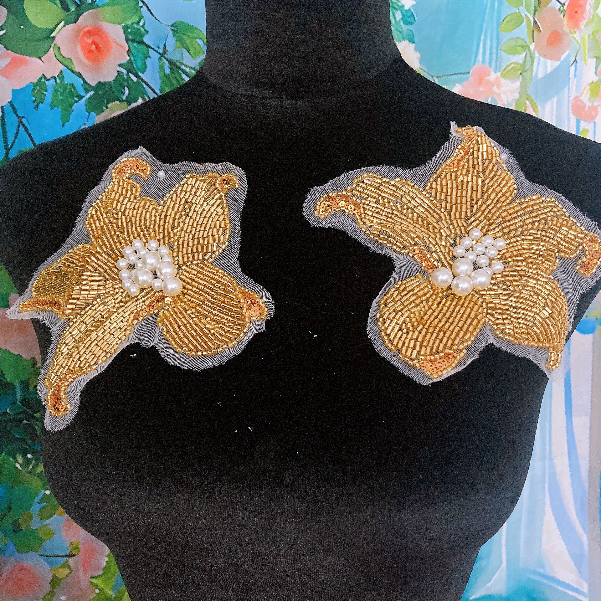15cm Large Heavy-Duty Floral DIY Patch for Clothing