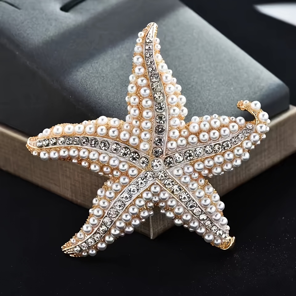 E-shop Exquisites Modesternstern-Brosche Geschlechtsneutrale Nadel Schmuckmode Accessoire