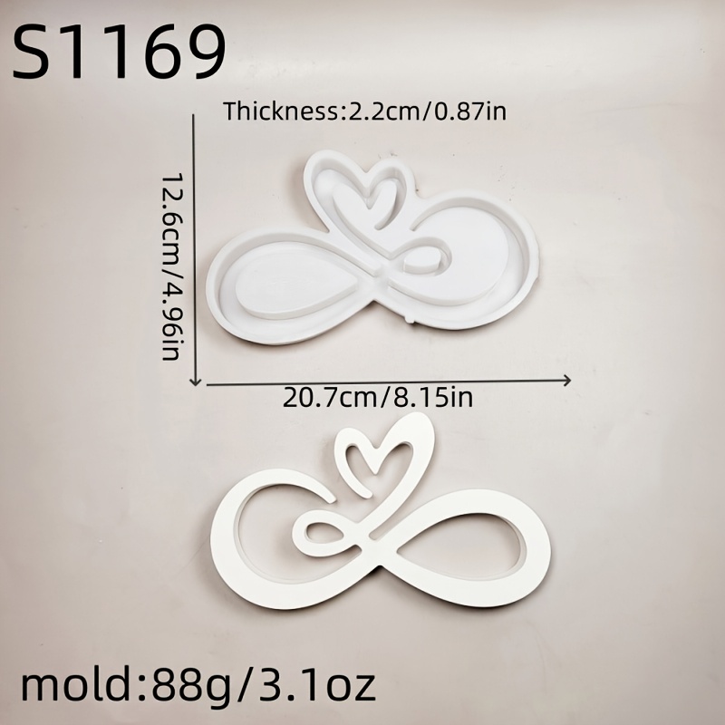 E-shop Harzgussformen Valentinstag Herz Symbol Unbegrenzt 3D Dekorative Silikonform Kerzen Silikonform Gips Dekorative Silikonform Heimdekoration