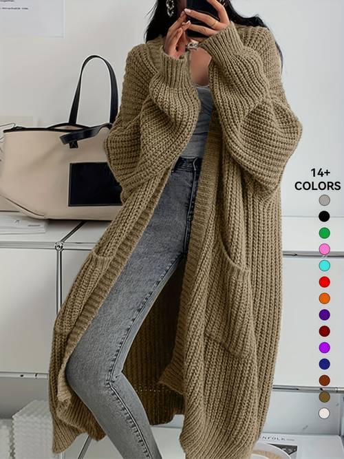 Cardigan Over-The-Knee Long Sweater Coat