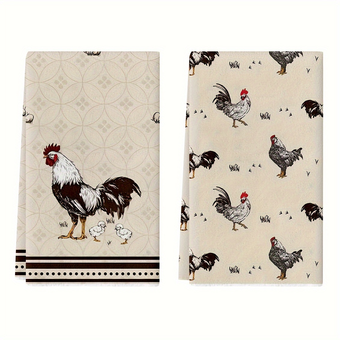 

2pcs Chicken Kitchen Towels, Vintage Chicken Lady Dish Towels, Chicken Mom Gift, Farmhouse Kitchen Bathroom Decor, Birthday Christmas Housewarming Gifts For 16x24in