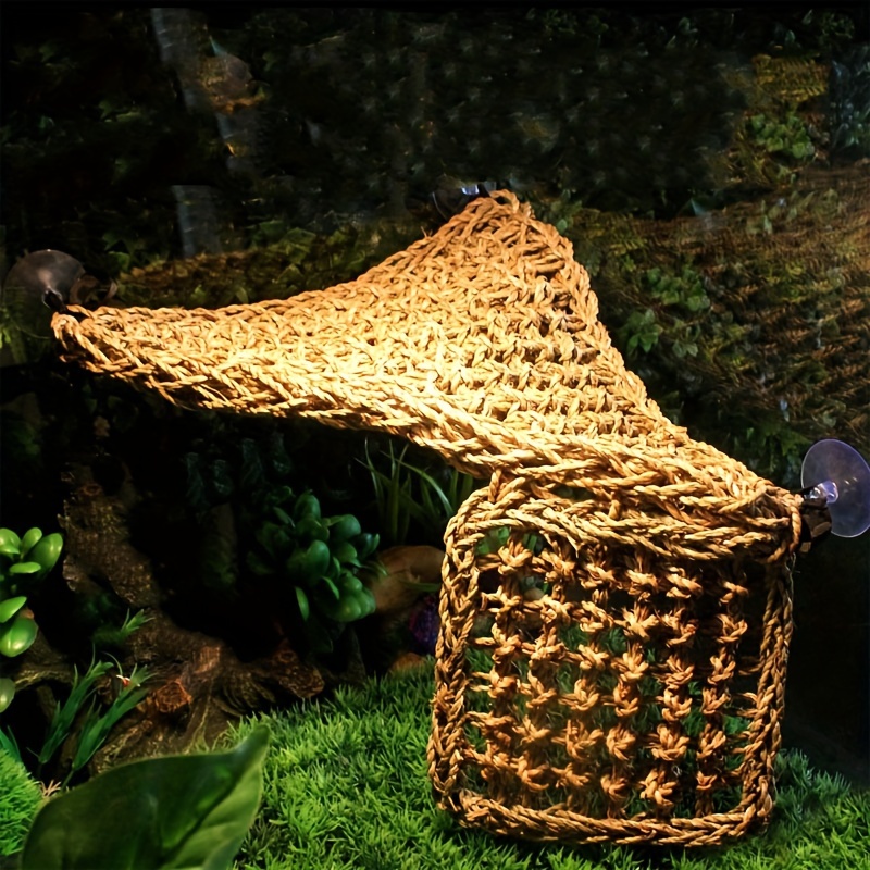 

Reptile Hammock For Bearded Dragons, Hermit Crabs, Climbing Toy - Durable Linen For Habitat Decor