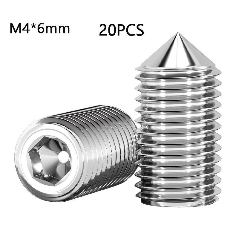 20pcs Hex Headless Screws Fixing Screw Kit
