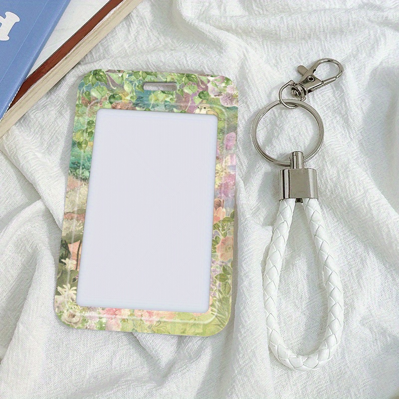 TEMU ' Art Retractable Id Card Holder With Lanyard - Detachable Plastic Clip-on Badge Case For Bus Pass, Credit/student/employee/doctor/nurse Ids -