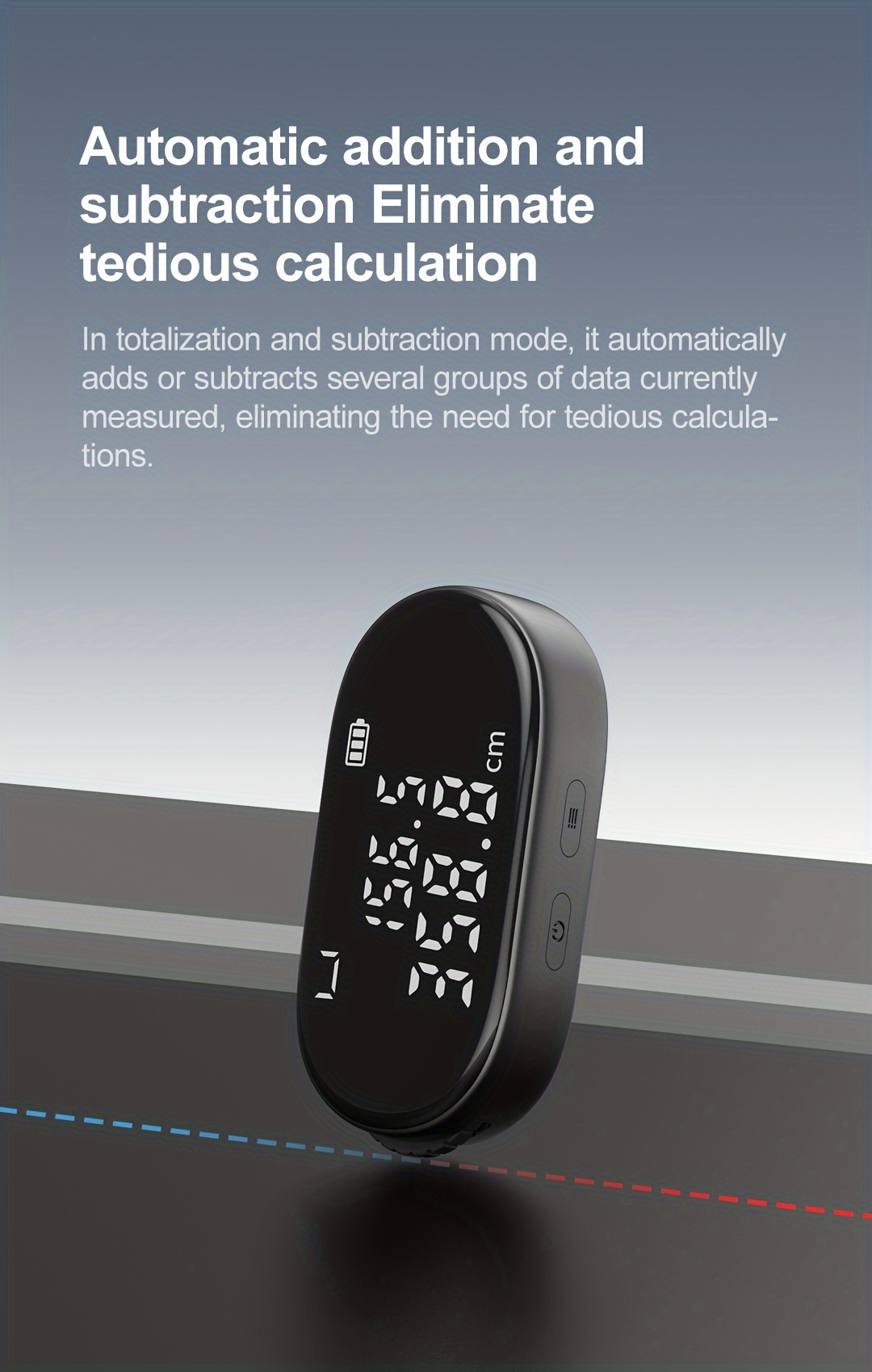 versatile portable roller measuring tape with large lcd display usb rechargeable unit conversion ideal for irregular shapes diameter measurements in home industrial commercial use details 8