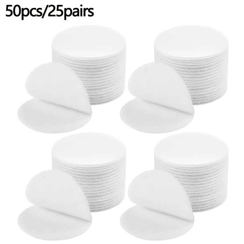 TEMU 50pcs Heavy-duty Non-slip Grip Pads Suitable For Flooring, & Furniture Protectors With Reusable Hook And Loop Adhesive, Strong Pc Backing -