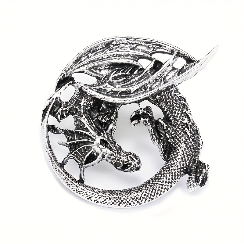 Image of Retro Nordic Viking Dragon-shaped Brooch Additions, Fashionable And Clothing Ornament Gift, Suitable For Daily Wear