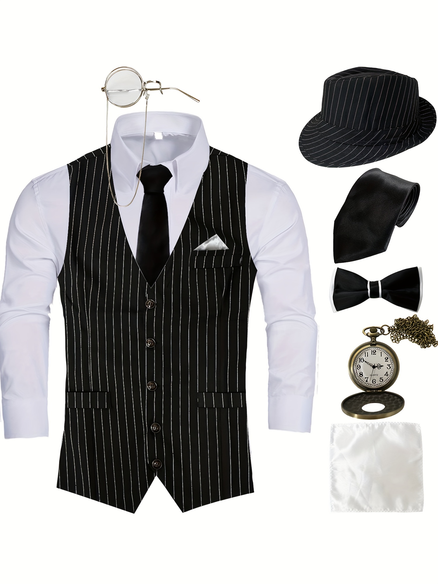 1920s men s costume roaring 20s costumes men fedora hat Temu