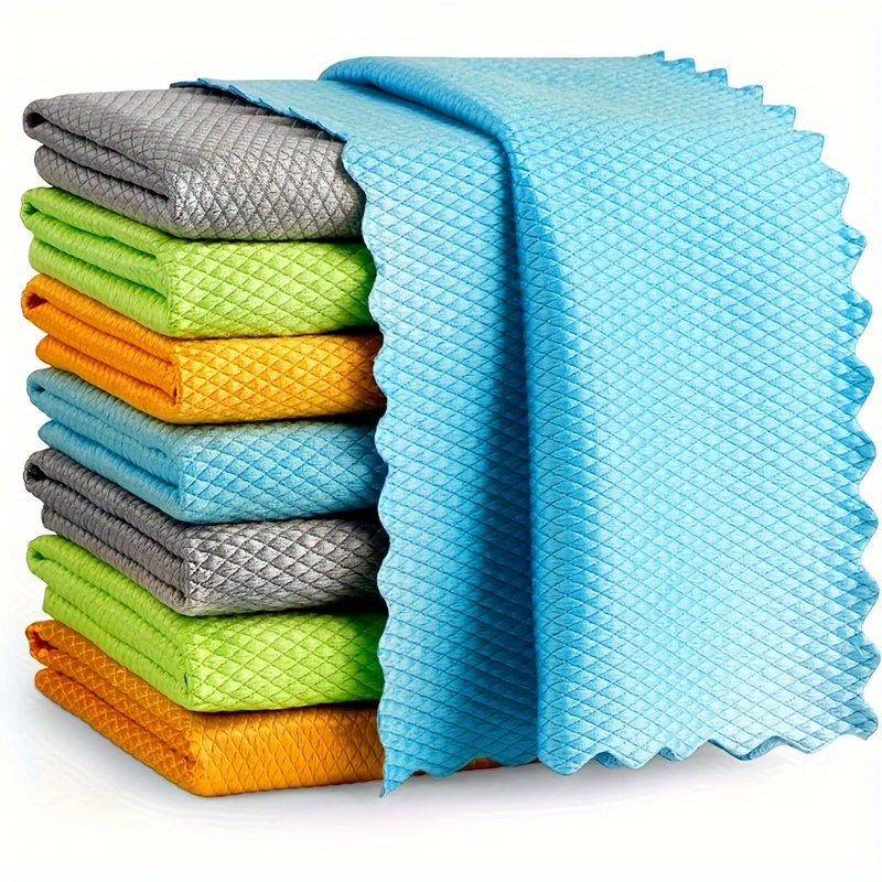 

10pcs Microfiber Wipes, Comfortable And Absorbent, Microfiber Cleaning Cloth, Glass Window Mirror Cleaning Cloth, Dish Cloth