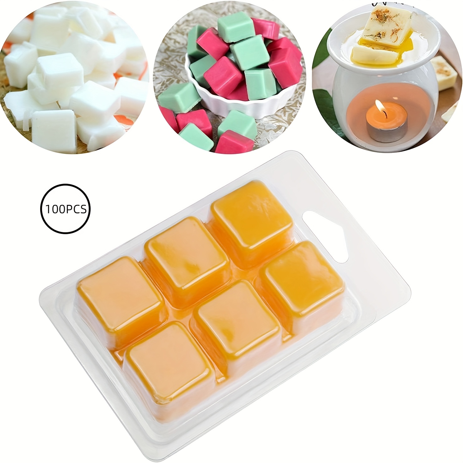 TEMU 100 Square Blister Boxes, Suitable For Adults, Teenagers, Beginners Diy Candle Making Mold, Can Be Used For Diy, Candlestick And Soap Making,