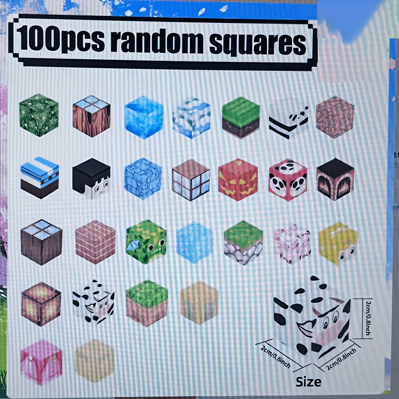 100 Magnetic Building Blocks, Educational Assembly Toys, Including Random Elements Of Building Blocks, Festival Party Decoration, For Halloween And Christmas