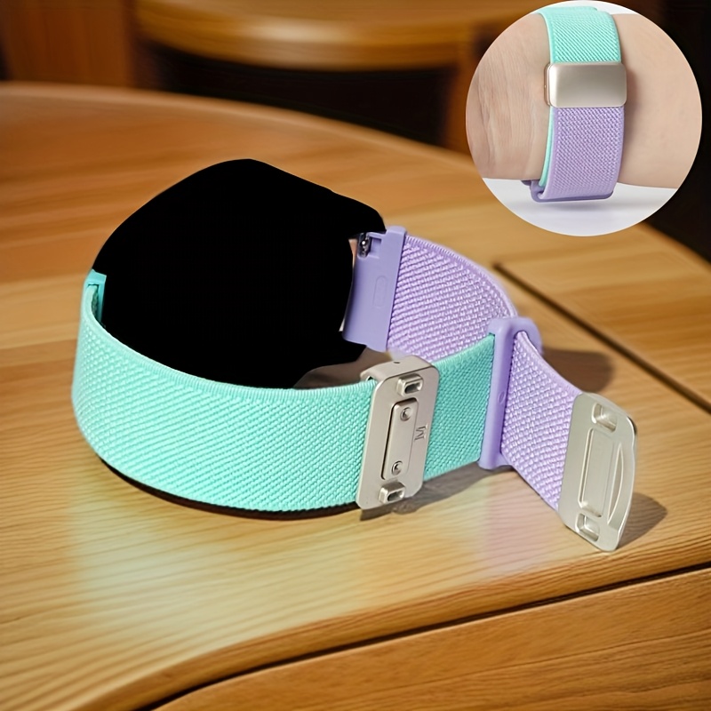 1pc 18/20/22mm Wide Galaxy Watch Band Compatible With Magnetic , Breathable Nylon Sport Strap - Dual- For Women, Galaxy Watch 8/7/6/5/4 40/41/42/44/46mm (2025 New), Stylish Accessory, Sleek Metal