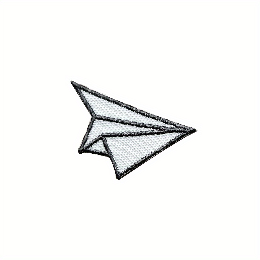 

1pc Paper Airplane Small Patch For Men, Iron On Patch Sew On Embroidered Patch For Backpack Hat Clothes