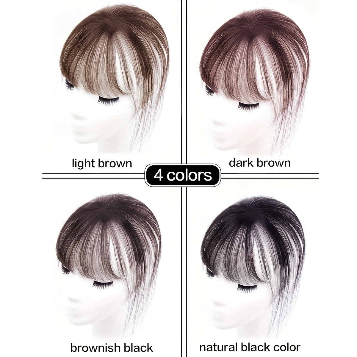 womens   clip in hair bangs synthetic fiber straight fringe hairpiece natural looking   volume lightweight suitable for all french bangs extension details 4