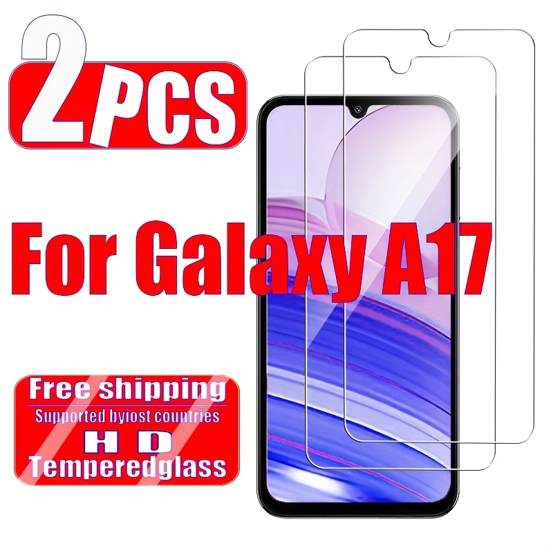 TEMU 2pcs High-definition, Easy-to-apply, Full Coverage Tempered Glass Screen Protector For Galaxy A17