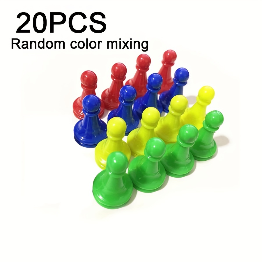 20pcs Colorful Plastic Game Pieces, For Party Board Games, Tabletop Markers And Crafts, Random Mixed Colors