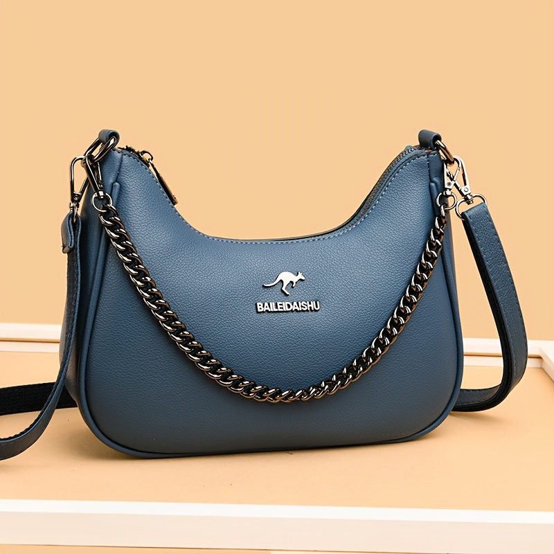 ogehuafee womens lightweight synthetic crossbody bag detachable adjustable strap zipper closure premium stitching for commuting travel work shopping grey yellow black Product details 0