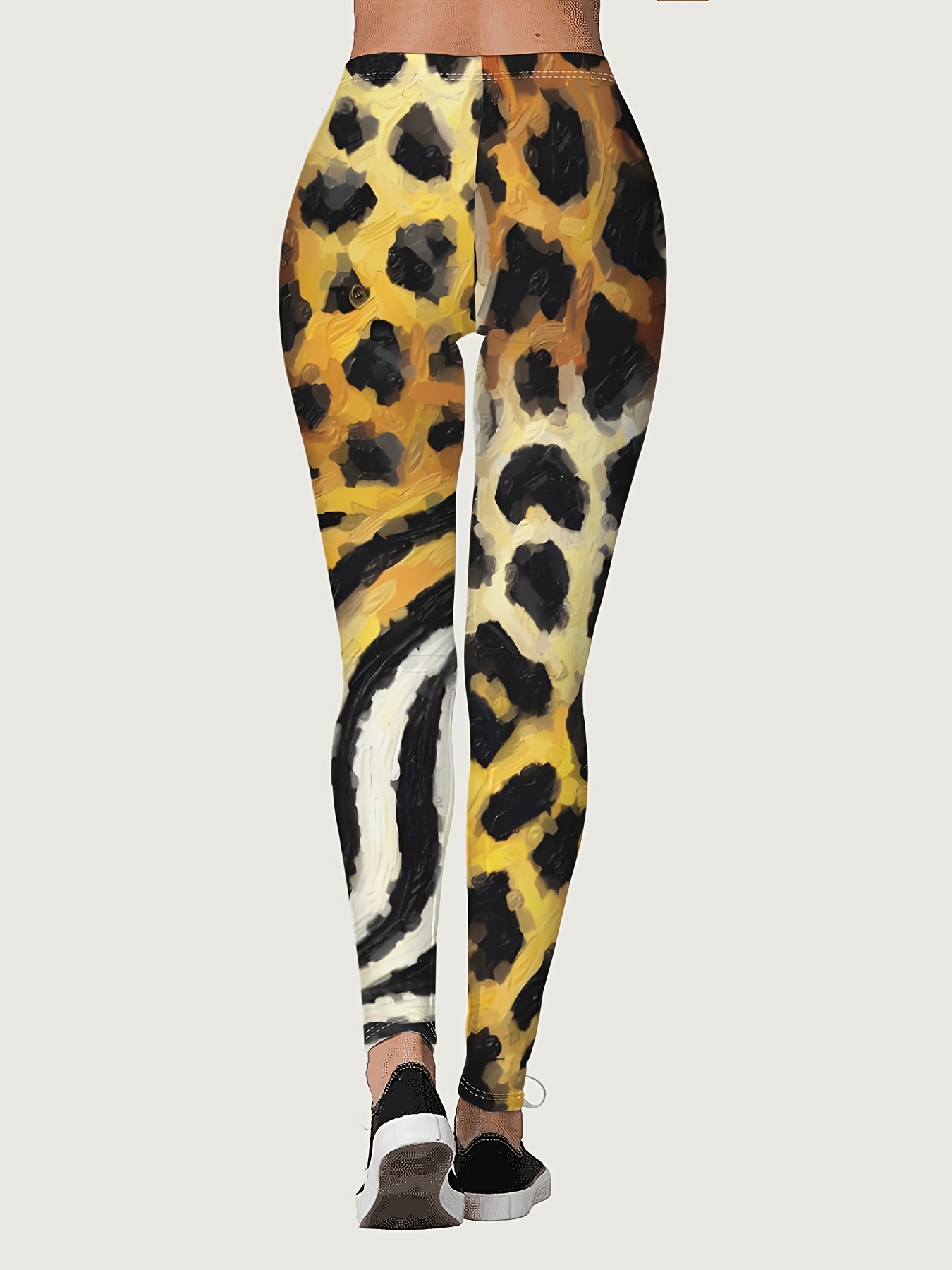 Leggings A Vita Alta, Stampa Animalier Fantasia Leopardata La - Foto 9