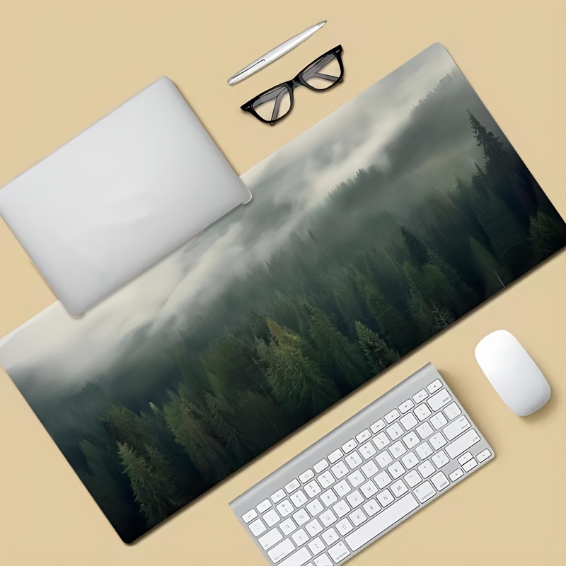 

Fog Forest Large Game Mousepad Computer High Definition Keyboard Mousepad Desk Pad Natural Rubber Non-slip Office Mousepad Desk Accessories