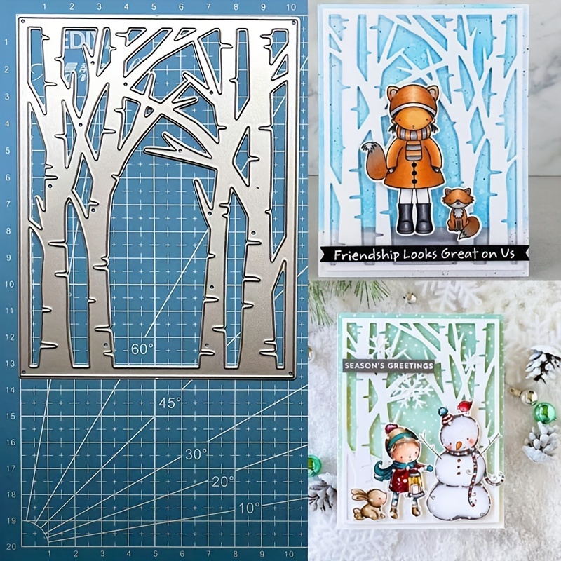 

A New Birch Forest Frame Golden Belongs To Cutting Die Embossing Die Diy Scrapbook Decoration Handmade Die Cutting Template Die