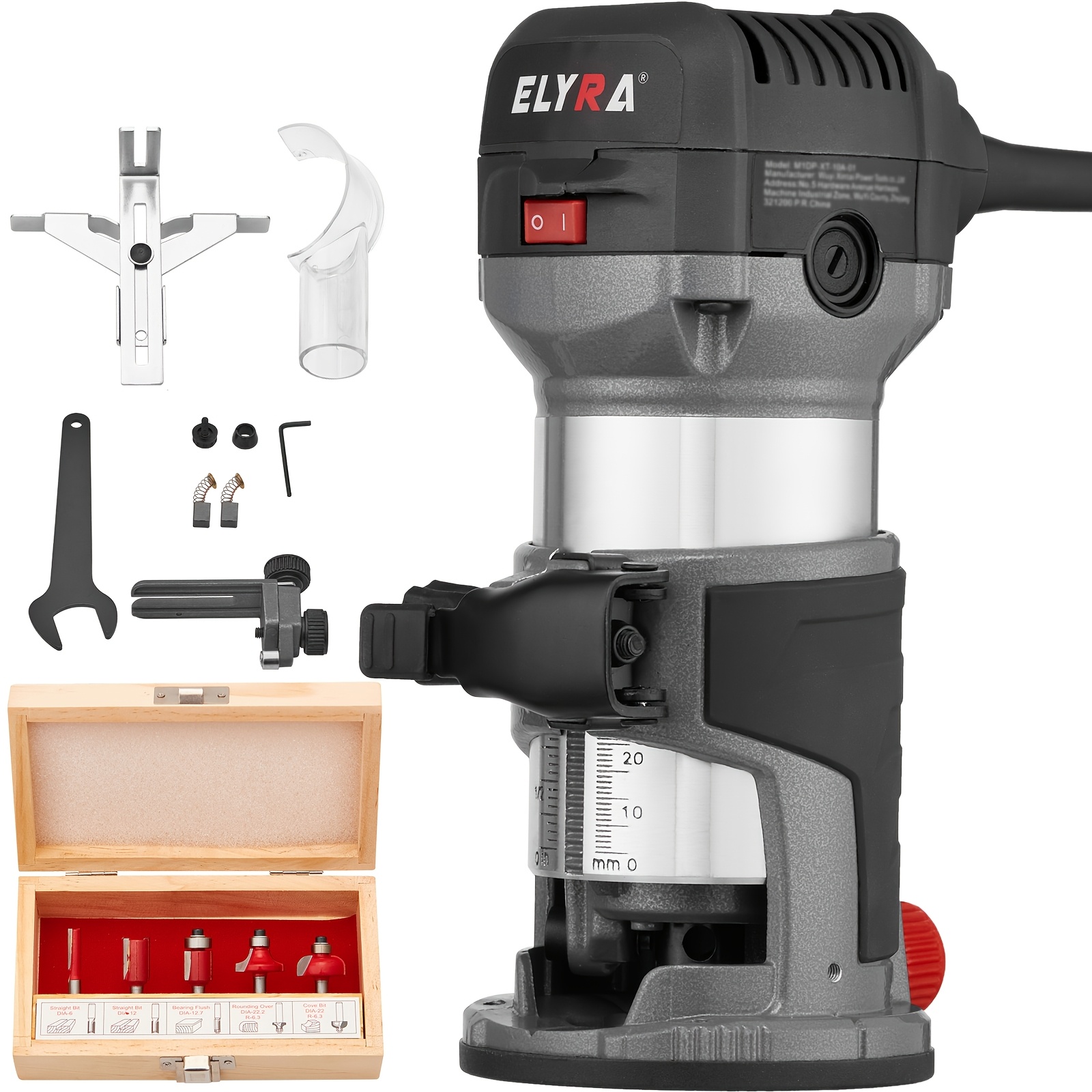 E-shop Handgehaltene Holzbearbeitungs-Trimm-Maschine, 220V, 710W, elektrische Holzbearbeitungs-Fräsmaschine, Geschwindigkeit 13000-33000, geeignet für