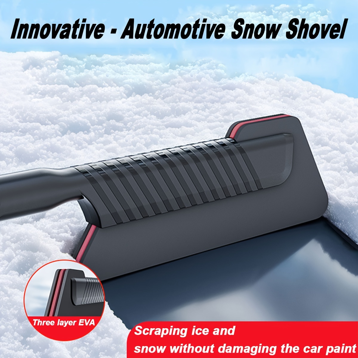 

1pc, Eva Foam Shovel, Extendable , Ice , , Removal Tool, Effective For Windshield And , , Plastic, No Required, Organizer