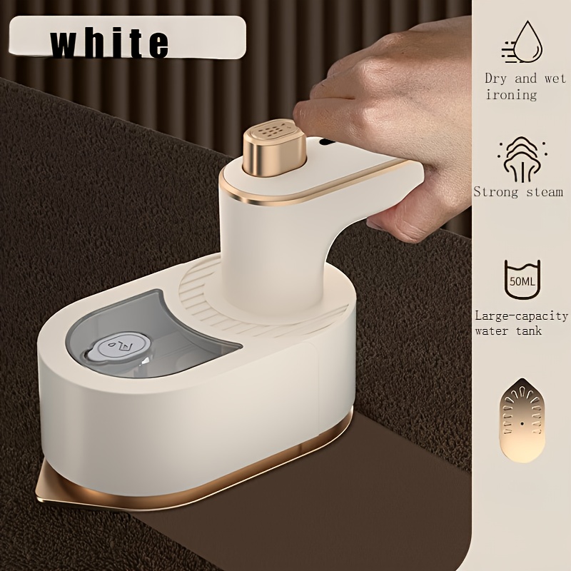 Image of Compact Handheld Travel Mini Iron, Fast Heating, 180° Rotating Foldable Handle, Lightweight Space- Design, (/green), 230v, Ideal For Dorm Use, Essential Clothing Organizer For Daily