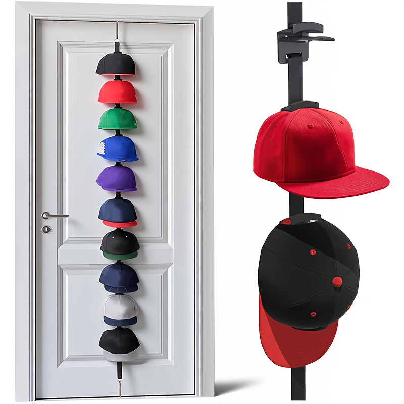 Hat Rack For Door – Two-Way Hanging Cap Organizer With Adjustable Hooks, Over-the-Door Storage For Bedroom, Garage, Or Entrance