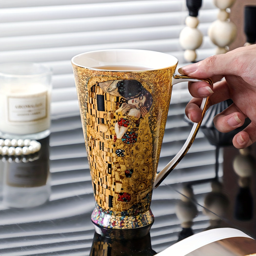 1 large capacity mug retro luxurious gold plated plated bone - Temu