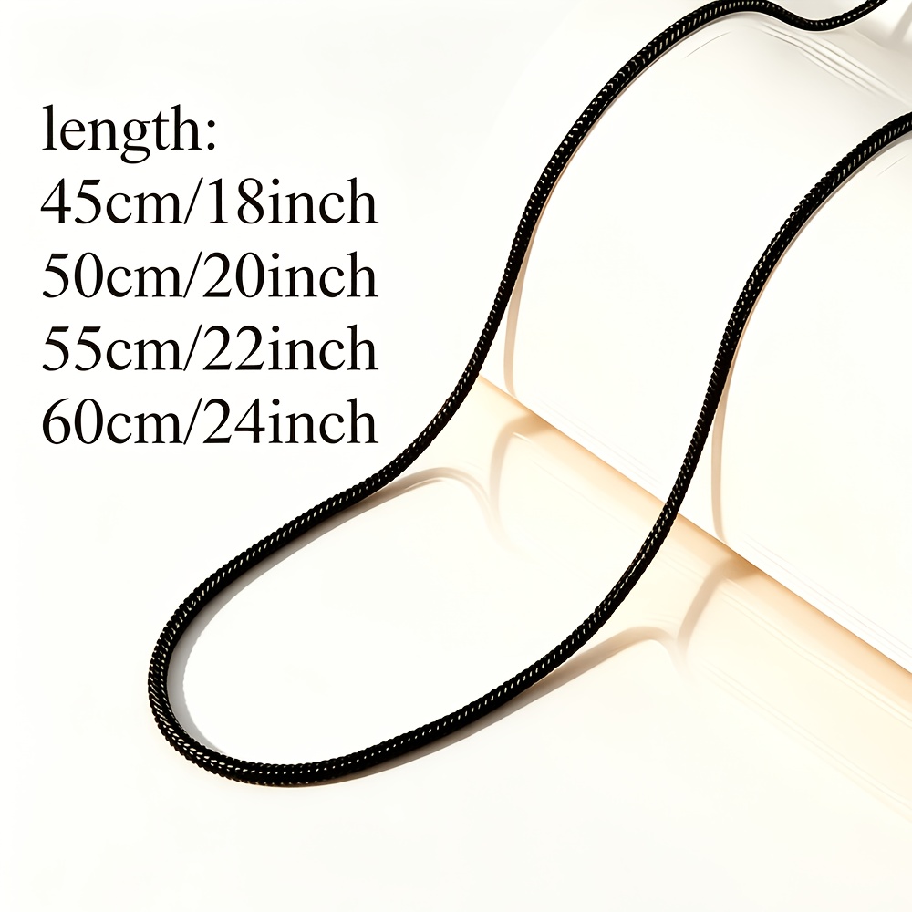 Women's Minimalist Black Snake Bone Chain Necklace, High-End Design