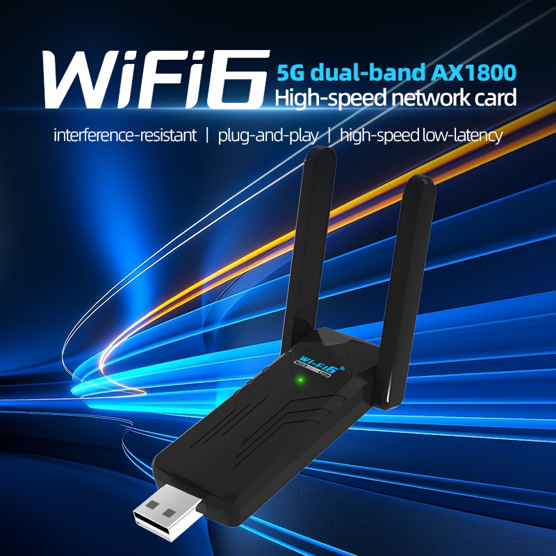 TEMU 5g Wireless Network Card, Wifi6 Driverless Network Card, 2-band 5g 2-in-1 Network Card, Computer External Network Card, Usb Ap Transmitter,